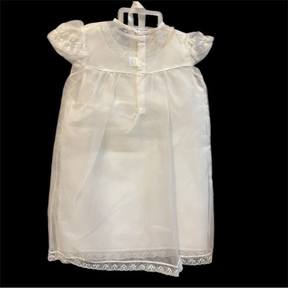 NEW Vintage Satin & Lace Christening Gown & Bonnet 6/9 Months  Infant Girls NWOT - Picture 4 of 7